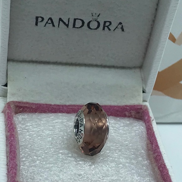Pandora,”Blush Pink Faceted ” S925ALE, Murano Glass Charm 791729NBP M1 - Picture 3 of 6